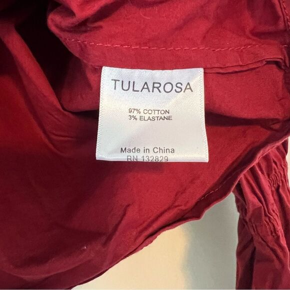 Tularosa Ava Cinched Long Sleeve Crop Top in Wine Size Small - Picture 9 of 9